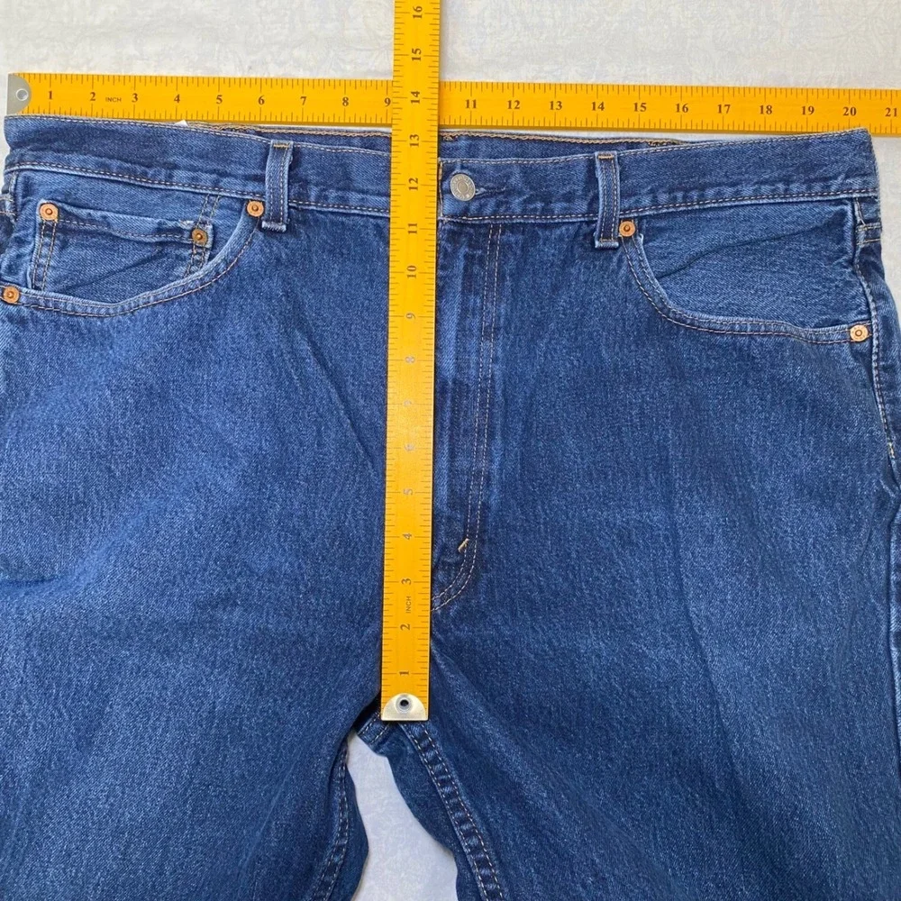 Levi's 550 Relaxed Fit Men's Jeans W42 L32 Blue Tapered Denim Pants